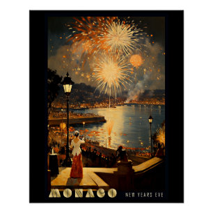 Poster Réveillon du Nouvel An à Monaco