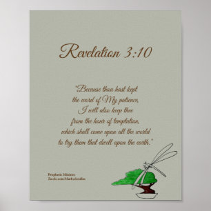 Poster Révélation 3:10 (KJV)
