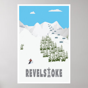 Poster Revelstoke (C.-B.) Canada, Ski