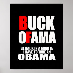 POSTER REVENEZ DANS UNE MINUTE, JE DOIS PRENDRE UN OBAMA