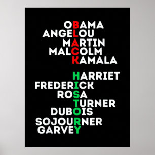 Poster Rêver Comme Martin Black History Mois
