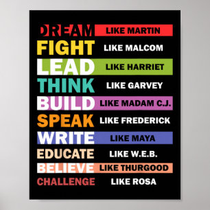 Poster Rêver Comme Martin Plomb Comme Harriet Black Histo