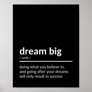 Poster Rêver une grande citation