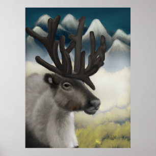 Poster Reverie d'automne : Reindeer majestueux