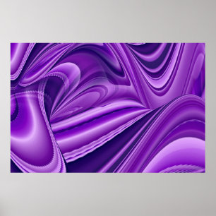 Poster Rêves d'arc-en-ciel de fleurs violettes