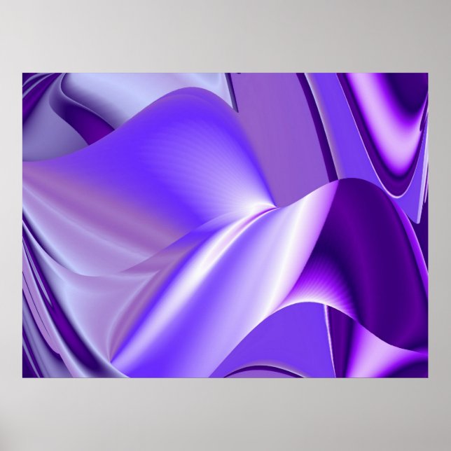 Poster Rêves de neige violette, Imaginaire Abstrait Arc-e (Devant)