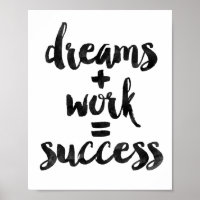 Rêves + Travail = Succès