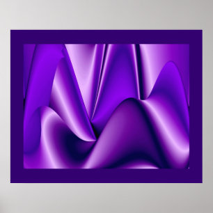 Poster Rêves violets, Art de fantaisie abstrait arc-en-ci