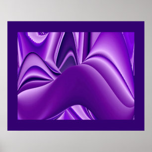 Poster Rêves violets, Art de fantaisie abstrait arc-en-ci