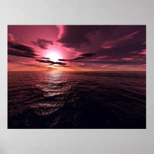 Poster Rêveur de coucher du soleil