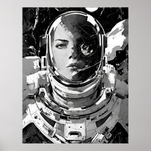 Poster Rêveuse galactique : Astronaut Girl
