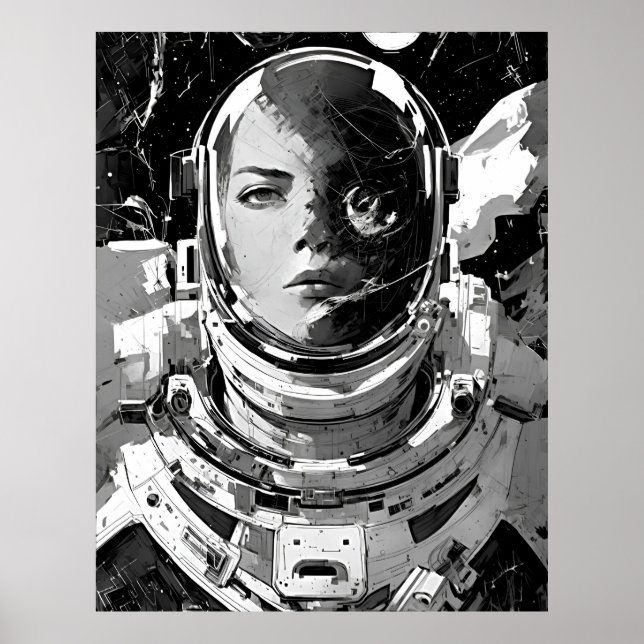 Poster Rêveuse galactique : Astronaut Girl