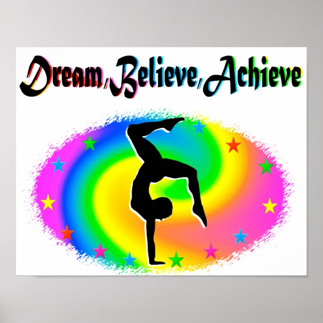 POSTER RÊVEZ, CROYEZ ET RÉALISEZ DES RÊVES DE GYMNASTIQUE (Devant)