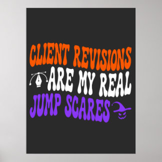 Poster Révisions drôles de client d'Halloween de concepte