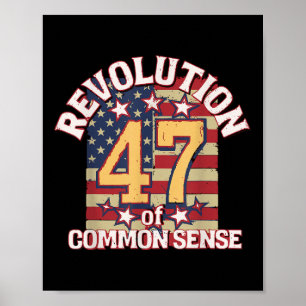 Poster Révolution Du Bon Sens Trump 47 Président