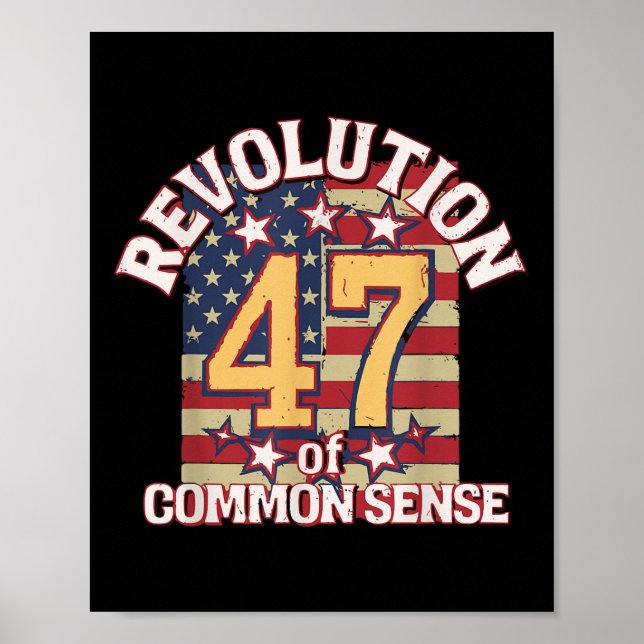 Poster Révolution Du Bon Sens Trump 47 Président (Devant)