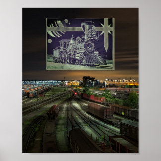 Poster Révolution industrielle la nuit