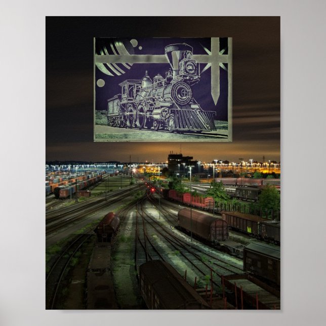 Poster Révolution industrielle la nuit (Devant)