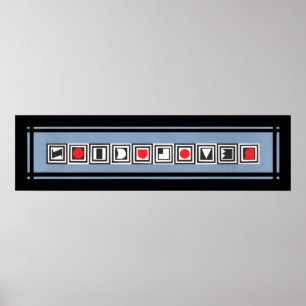 Poster RÉVOLUTION noir gris rouge