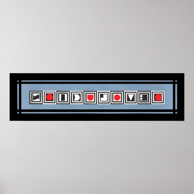 Poster RÉVOLUTION noir gris rouge (Devant)