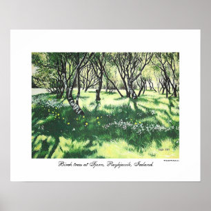 Poster Reykjavik Islande paysage art par Pola.B.Alex