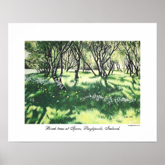 Poster Reykjavik Islande paysage art par Pola.B.Alex