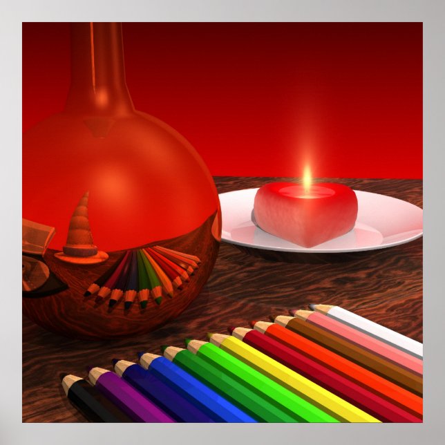 Poster Rhapsodie en rouge (Devant)