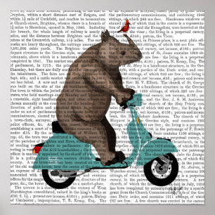 Poster Rhino sur cyclomoteur