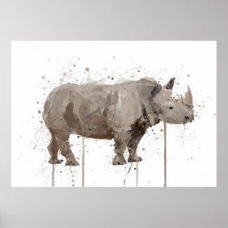 Poster Rhinocéros