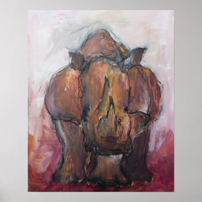 Poster Rhinoceros. (Devant)
