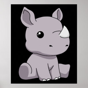 Poster Rhinoceros Cadeaux Enfants Rhino Cadeaux Rhinocero