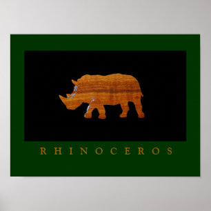 Poster Rhinoceros print for walls