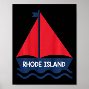 Poster Rhode Island Voilier Garçons Filles Tout-Petit
