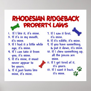 POSTER RHODESIAN RIDGEBACK