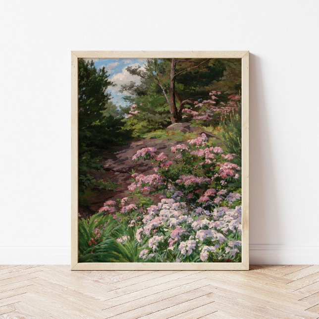 Poster Rhododendron rose et blanc | Thomas Allen, Jr. (Créateur téléchargé)