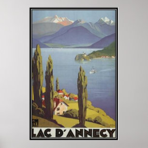 Poster Rhône-Alpes vintages, Annecy, France -
