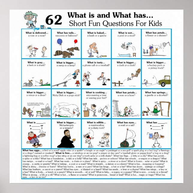 Poster Rhyming What is & What has 62 (Devant)