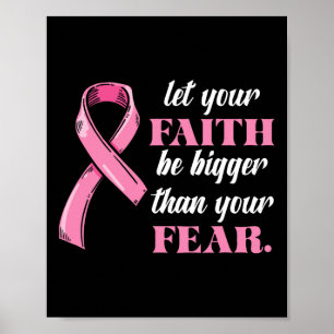 Poster Ribbon Faith Cancer du sein Sensibilisation à la p