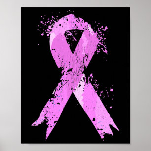 Poster Ribbon Sensibilisation au cancer du sein Marche co