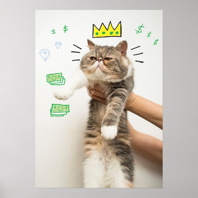 Poster Rich King Cat (Devant)