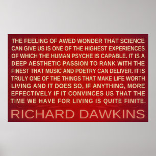 Poster Richard Dawkins   Wonder Science nous donne l'affi