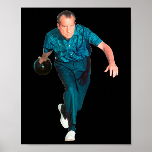 Poster Richard Nixon Bowling  (Devant)