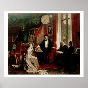 Poster Richard Wagner avec le daught de Franz Liszt et de