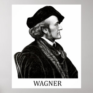 Poster Richard Wagner, noir