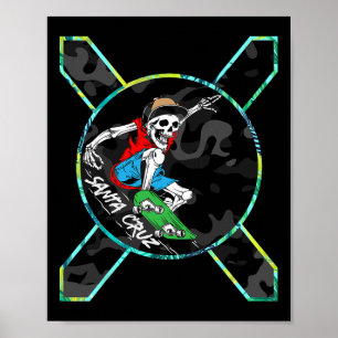 Poster Richhotwave Santa Cruz squelette skateboard Skat