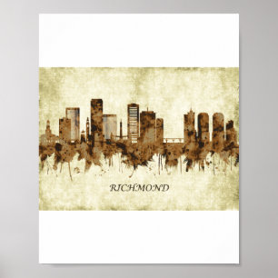 Poster Richmond Virginia Cityscape