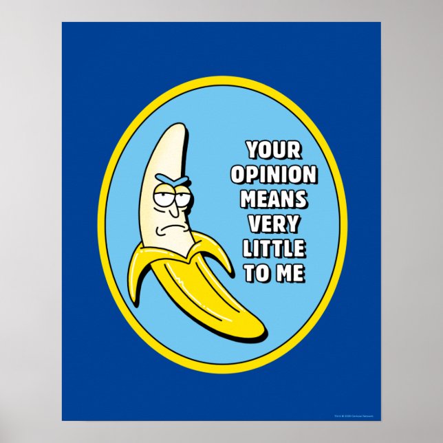 Poster RICK ET MORTY™ | Badge en brique banane (Devant)