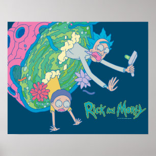 Poster RICK ET MORTY™   Décrochage du portail infecté