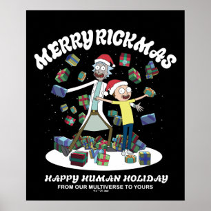 Poster Rick et Morty Joyeux Rickmas présents