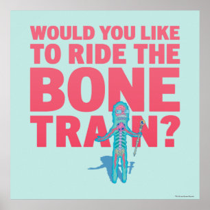 Poster RICK ET MORTY™   Parc anatomique - Train osseux